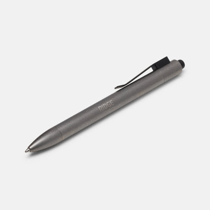 Ridge Click Pen - Stonewashed Titanium